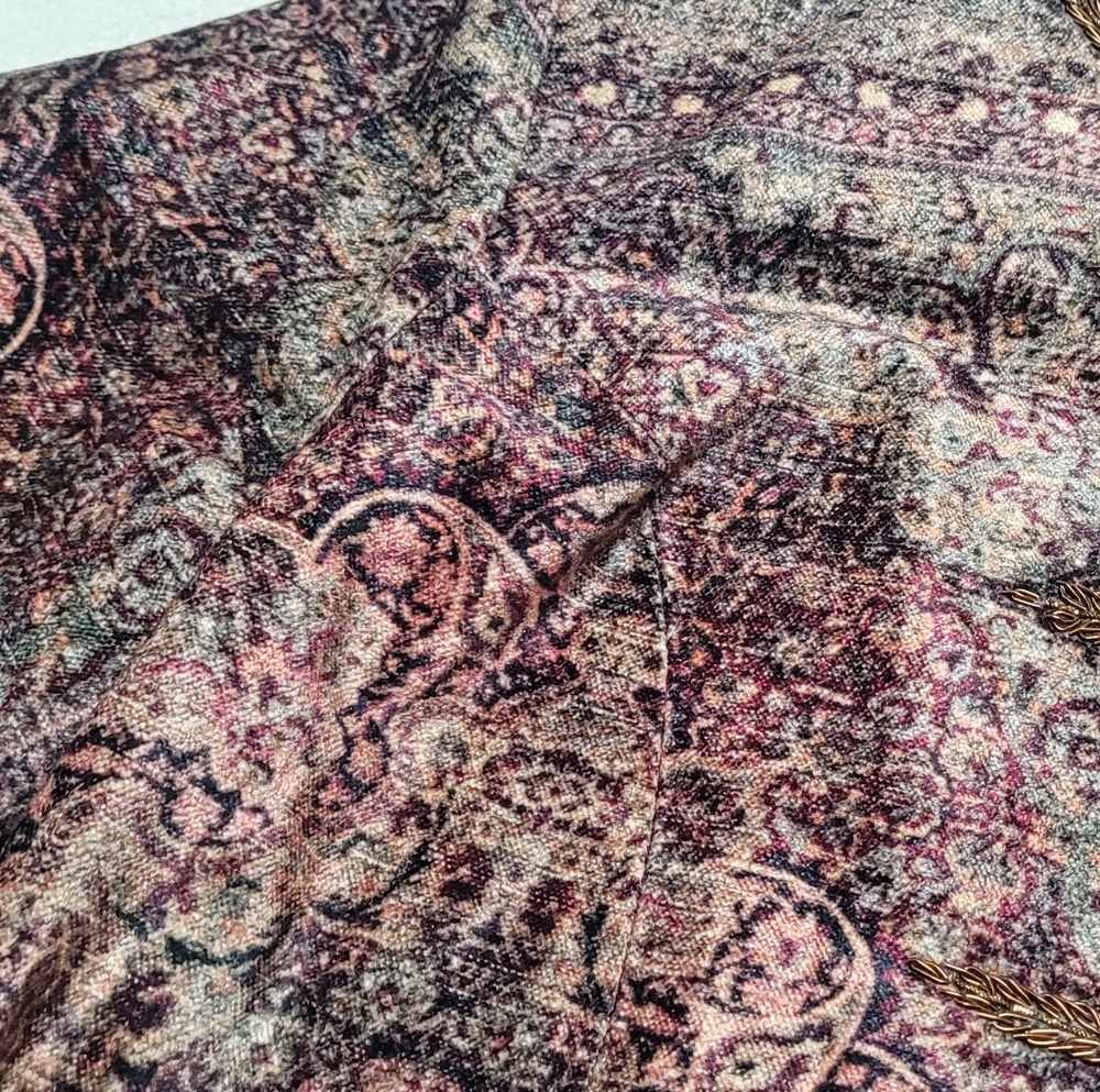 Soft Surroundings Icon Urbina Umber Velvet Baroque Balero Jacket Cropped Jacket - Picture 7 of 13